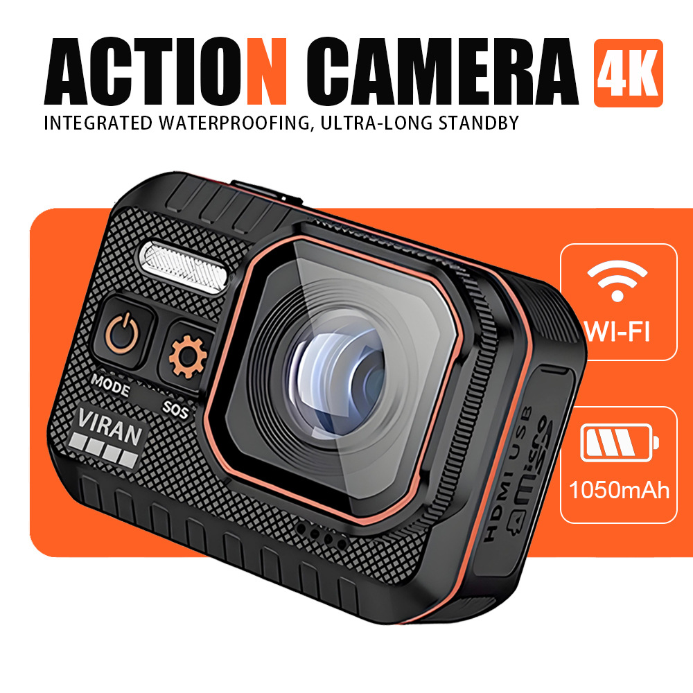 4K Action Camera, Cycling Recorder, Underwater Camera, Outdoor Vlog Shooting, Dropshipping, Exclusively for Cross-Border Sales