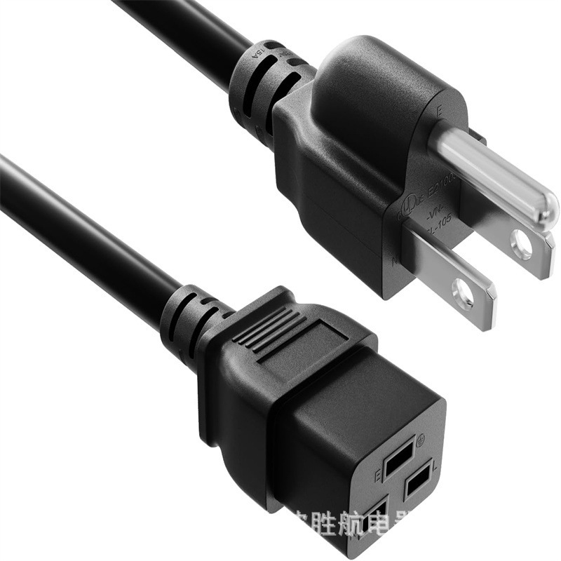 14 Awg Power Cord 5-15P to Iec320 C19 Power Cord Suitable for Server Pdu, Ups