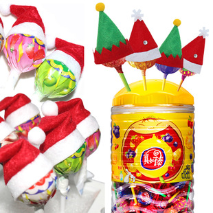 Christmas Decorations Mini Christmas Hat Christmas Cutlery Set Wine Bottle Cap Cutlery Set Brushed Velvet Mini Hat