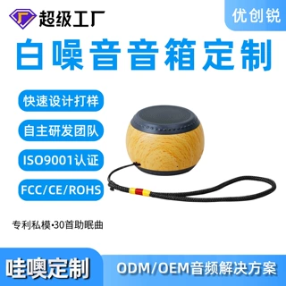 亚马逊新款便携挂绳白噪音睡眠仪自然音乐插卡蓝牙音箱厂家