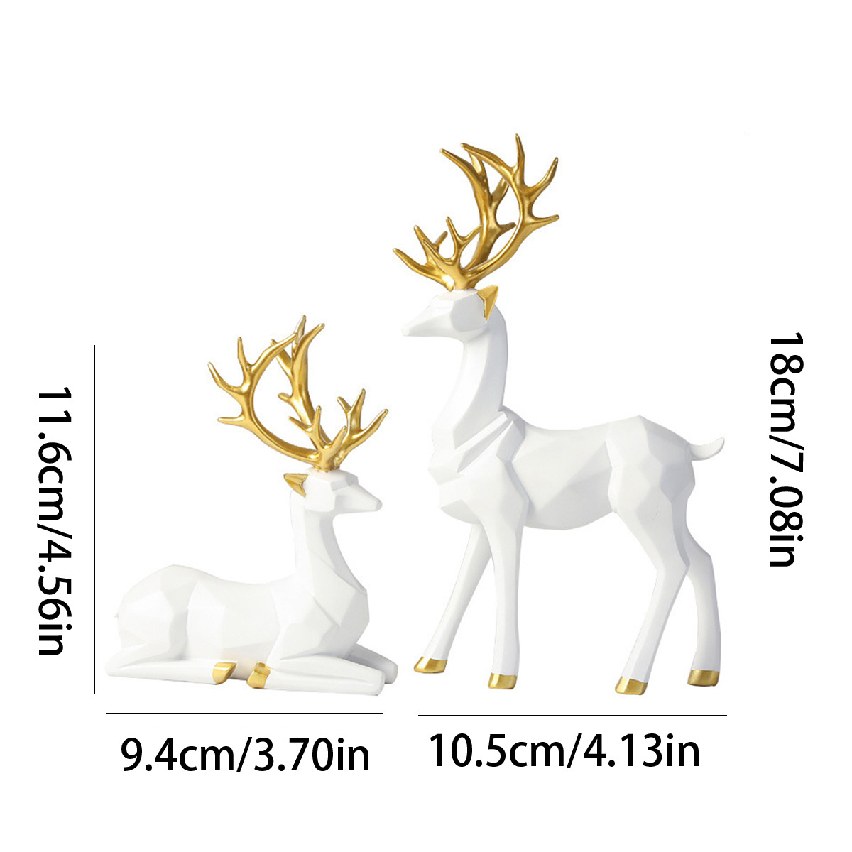 Estilo nórdico moderno origami geométrico decoración de alce sala de estar armario de televisión vinos decoración de oficina para el hogar