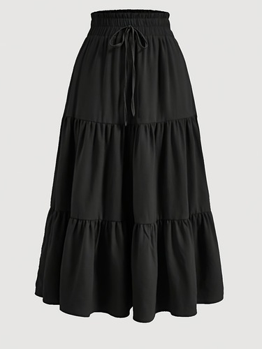 Pleated A Line Skirt High Waisted Women's Cross-border