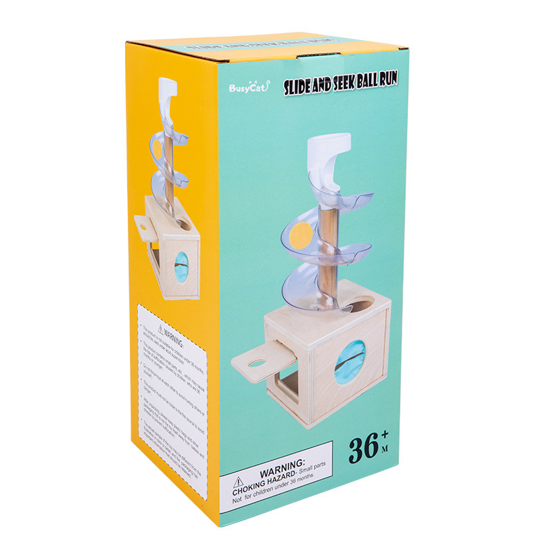 Montessori educación temprana de los niños madera pista bloques inteligencia caja diapositiva kindergarten bebé juguetes al por mayor