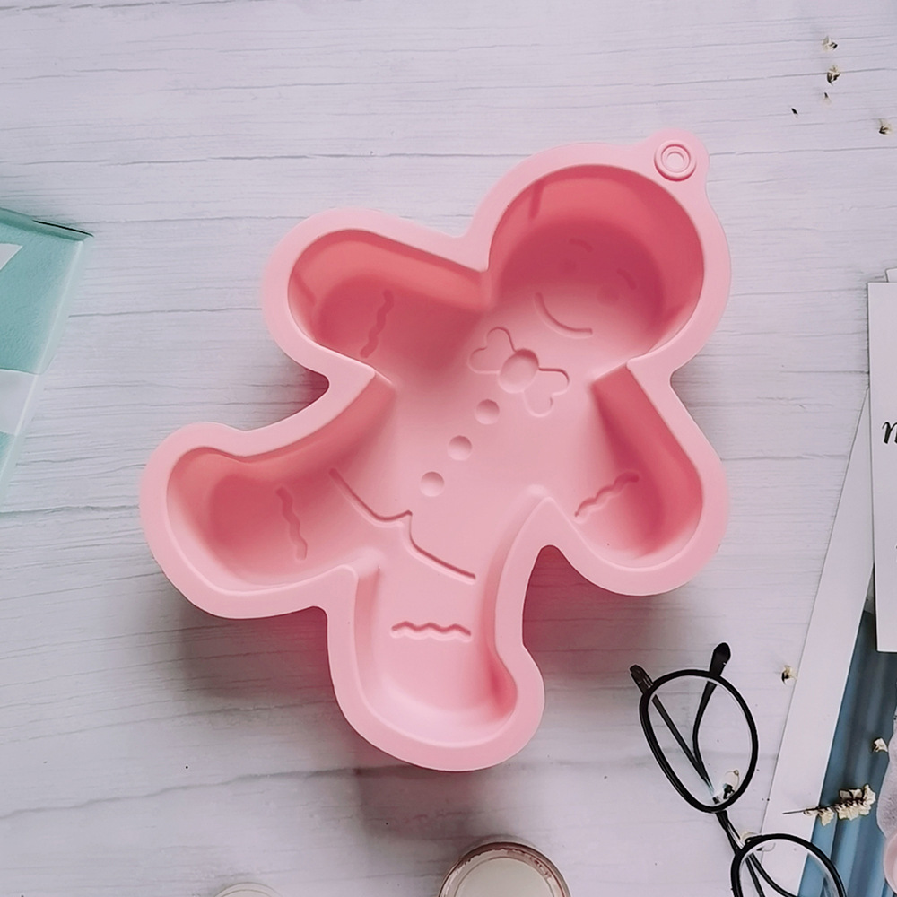 Silicone Snowman 65 molde de silicona pastel molde de pan postre cocina hornear harina de arroz