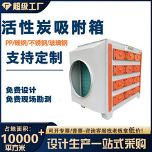 废气活性炭吸附净化装置碳钢抽屉式吸附箱漆雾除臭过滤环保箱