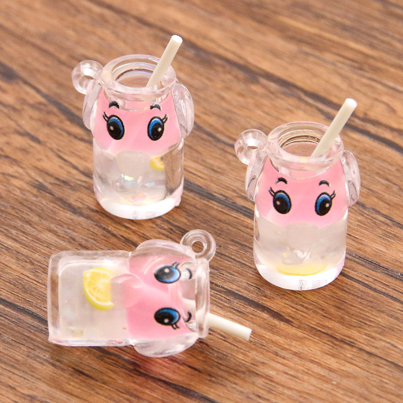 Dibujos animados DIY elefante luminoso paja accesorios para el cabello accesorios pendientes llavero colgante bolsa colgante material al por mayor