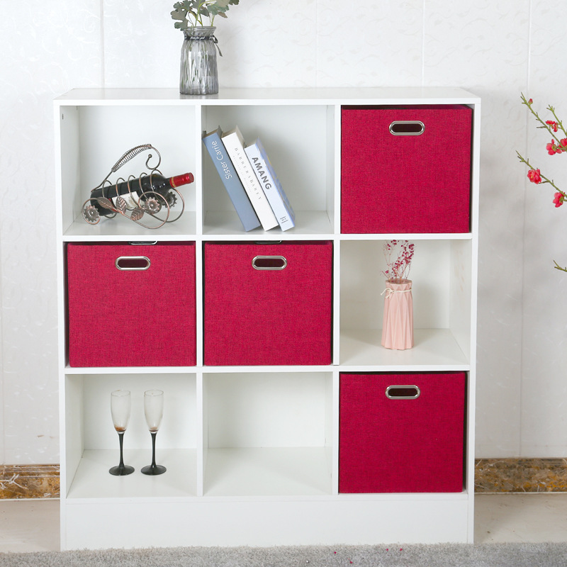 收纳盒桌面杂物收纳筐篮子化妆品零食家用棉线编织带盖储物筐筐子