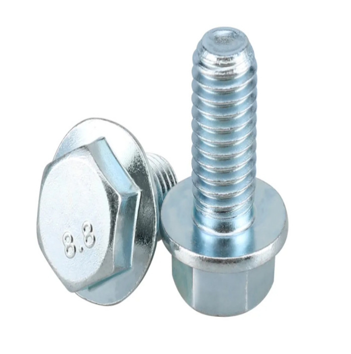 GB5787 /GB5789 8.8级六角法兰螺栓/加大六角法兰螺丝 凹脑带齿