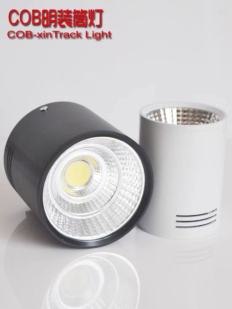 COB spotlights installed as built-in downlights with LED lights in 3W/5W/10W/15W/20W/25W/30W, installed downlight housing and finished products