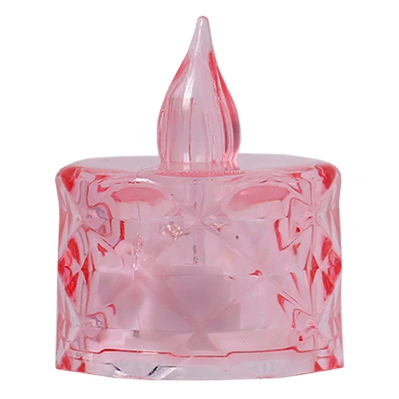 Светодиодный свет для электронных свечей ins розовый чай воск прозрачный кристалл ночник предложение световой лампы для светодиодной электронной свечи