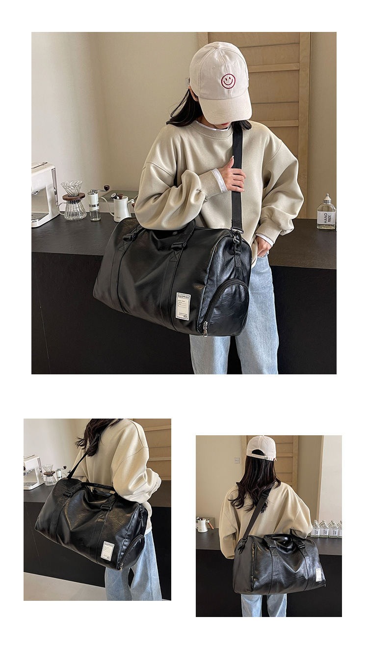 Men's high-end travel bag, large-capacity sports and fitness bag, women's leather travel clothes, luggage bag for men undefined