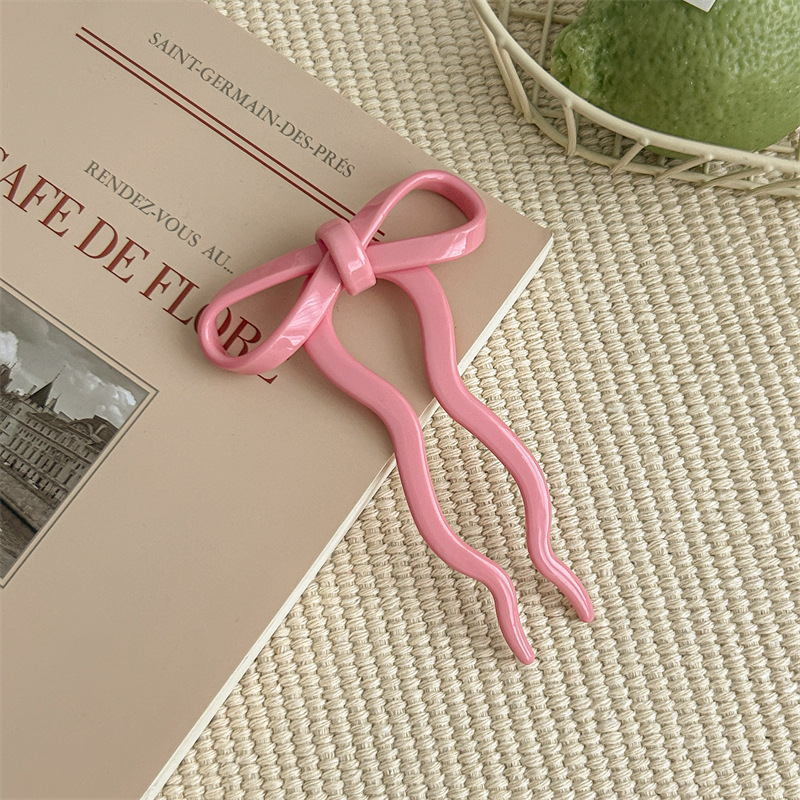 15g Weight Hairpin Hair Accessories Type 1 Piece Quantity Party, Festival Occasion Acetic acid sheets Material Bow Knot Pattern Women's Gender Princess, Sweet Style Women's Princess Sweet Bow Knot Acetic Acid Sheets Hairpin 9