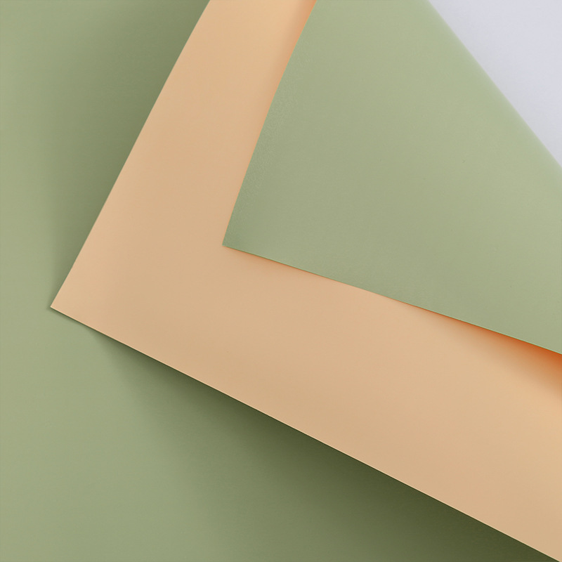 Papel Ouya Papel liso coreano Embalaje de flores Florería impermeable de dos colores Paquete de ramo Papel de flores Papel de regalo Material de embalaje de regalo