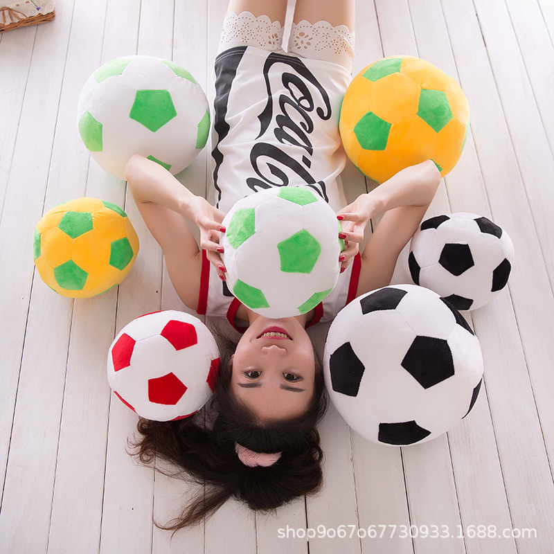 Simulation Fabric Football Pillow Plush Toy World Cup Gift Soft Round Doll Basketball Infant Student