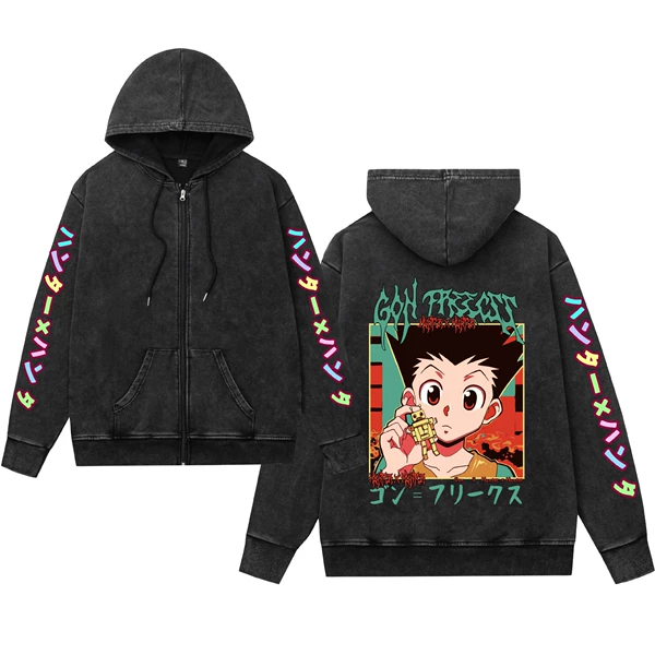 Black Washed Zipper B
