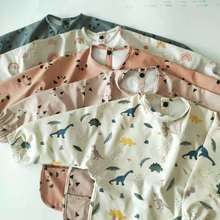 丹麦宝宝防水罩衣婴幼儿辅食围兜吃饭衣宝宝反穿衣食饭兜防脏围裙