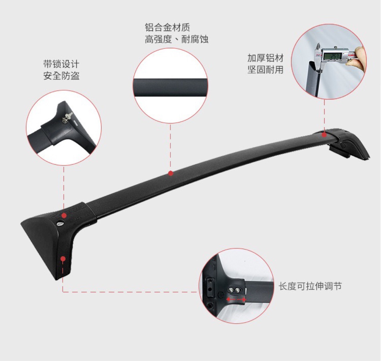 Roof Rack Cross Bars for 2019-2024 Toyota RAV4
