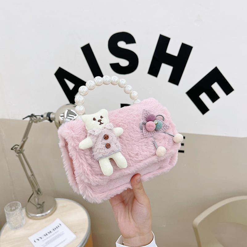 Bolsa de Niños de peluche 2022 nueva niña mini linda princesa bolso de hombro moda chica bolsa de mensajero