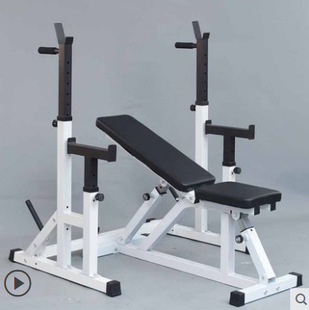 Squat Rack Adjustable Barbell Rack Weightlifting Bed Bench Press Rack Home Fitness Equipment Set Weightlifting Rack Dumbbell Bench
