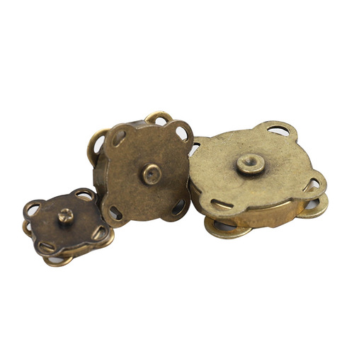 Hibiscus Magnetic Fastener Iron Magnet Buttons Invisible Mother-and-Father Magnet Buttons Hand-Stitched Overcoat