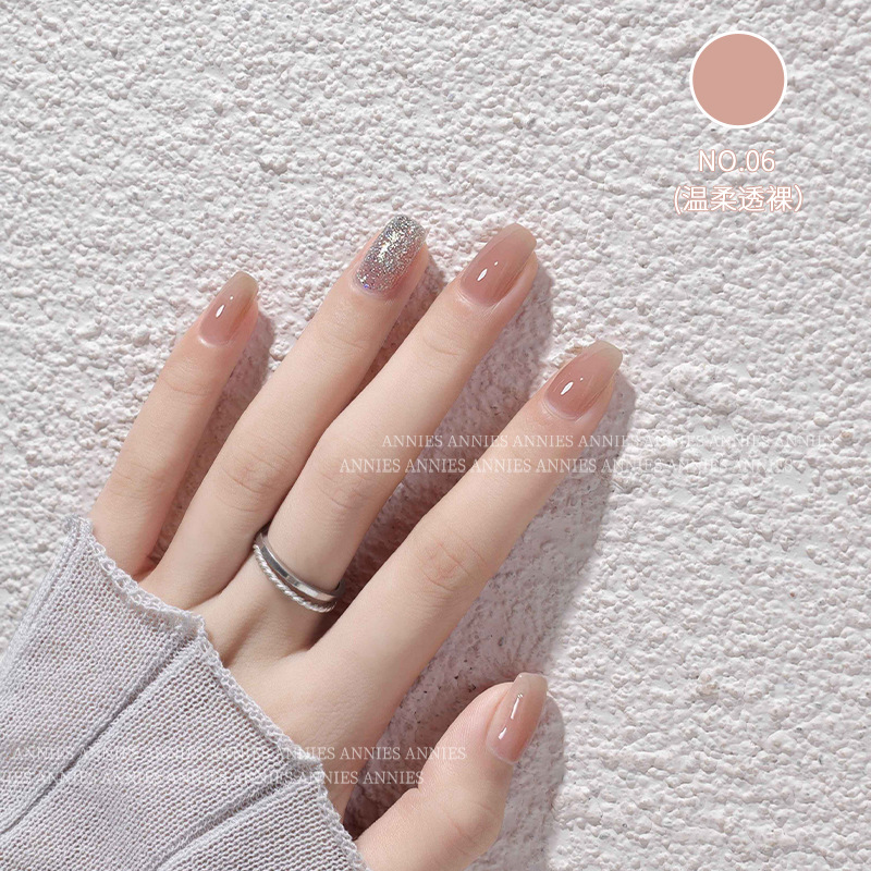 Ennishi traje de 6 colores esmalte de uñas pegamento temporada serie de color transparente 2023 nuevo color popular conjunto pequeño pegamento de fototerapia