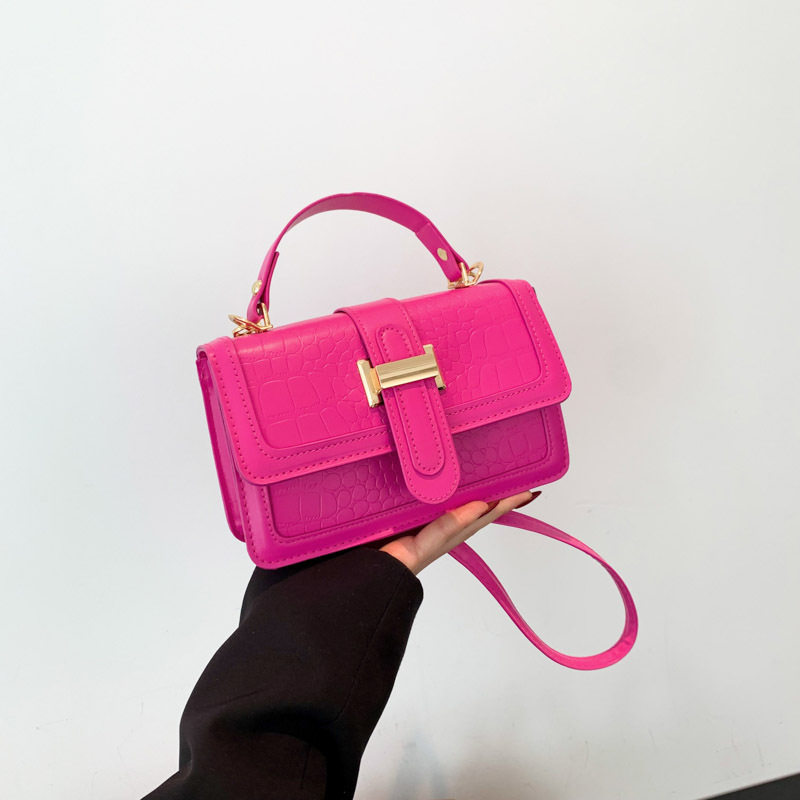 Elegante simple moda color sólido bolso 2024 principios de primavera nuevo versátil ins hombro mensajero bolsa pequeña bolsa cuadrada para las mujeres