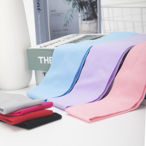 Korean anti-slip sports sweat headband, nylon single-color hair tie headwear, hair accessory factory direct sale