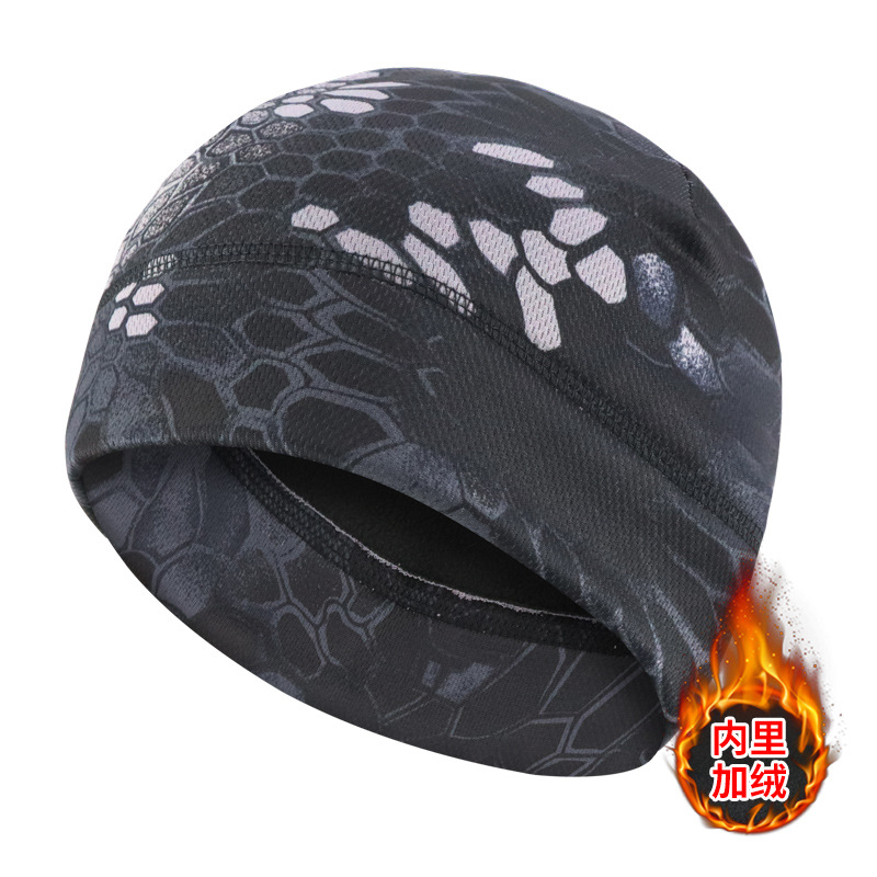 Sombrero cálido de invierno, capucha gruesa, ciclismo al aire libre, máscara a prueba de viento, camuflaje, sombrero a prueba de frío para hombre, casco, forro polar, calor