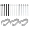 Pen tip black 5pcs+white 5pcs+grey 5pcs+clip 1pcs