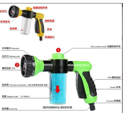 Watering Tool 9 Functions Abs – High pressure car wash water gun