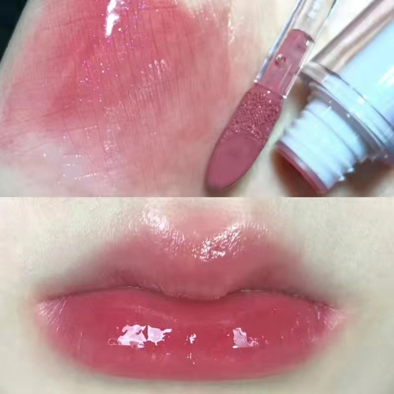OULESONG Frozen Tea Lip Gloss, Water Gloss Lip gloss, Glass jelly, round tube, domestic lip gloss manufacturer wholesale undefined