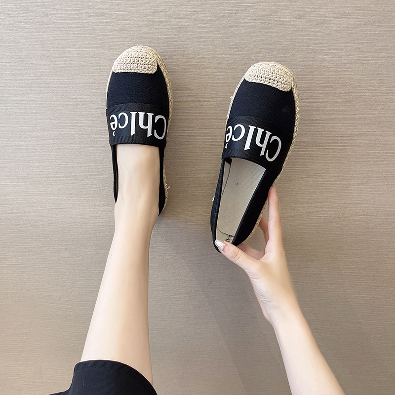 Chaussures de pêcheur pour femmes, mocassins de Style Harajuku Ins, Alphabet coréen, décontractés, plats, paresseux, nouvelle collection automne_voghion.com