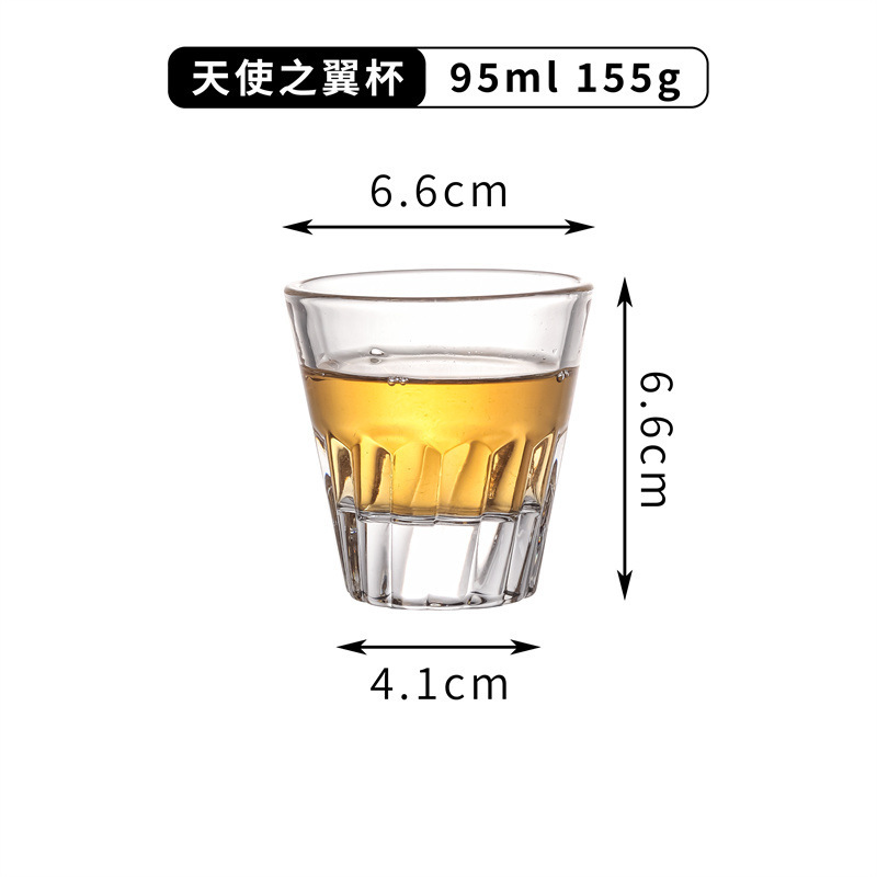 KTV bar copa de vino templado taza octogonal engrosada Fondo vaso de cerveza vaso de vino blanco taza de agua taza de té pequeña copa de vino