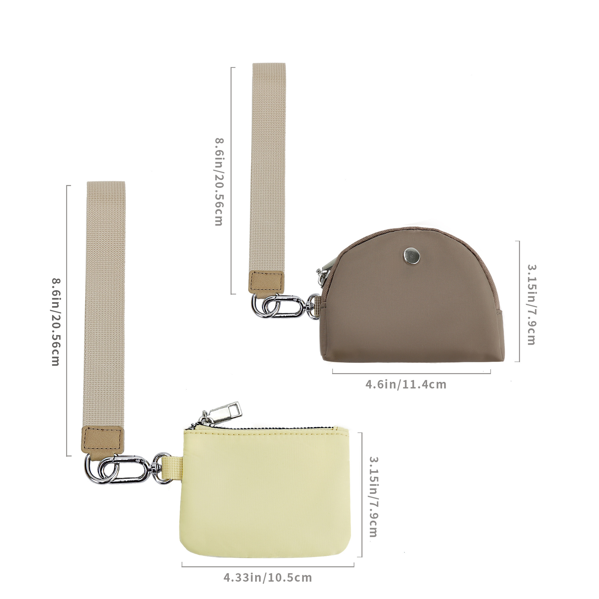 82g Weight Polyester Lining Material Zipper Closure Type Coin Purse Bags Type 1 Piece Quantity Daily Occasion Nylon Material Solid Color Pattern All Seasons Season Unisex Gender Simple Style Style Semicircle Shape Pink + White Black Black Gray Nylon Solid Color Semicircle Clutches 38