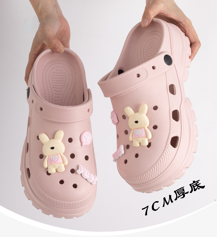 EVA High Elastic Parent-Child Women's Cave Shoes Fashionable Outwear Travel Cave Shoes Outdoor Camping Dual-Use Sandals and Slippers