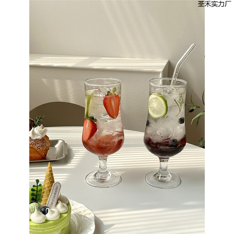 玻璃杯果汁杯饮品杯高颜值鸡尾酒杯冷饮苏打气泡水杯|undefined