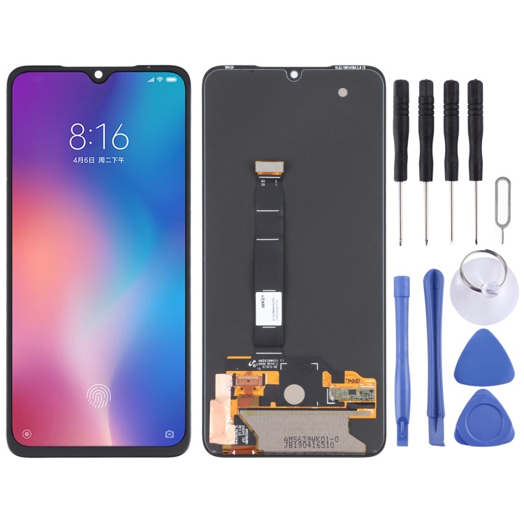 Aplicable al conjunto táctil LCD original de material AMOLED de Xiaomi Mi 9 (color: negro)