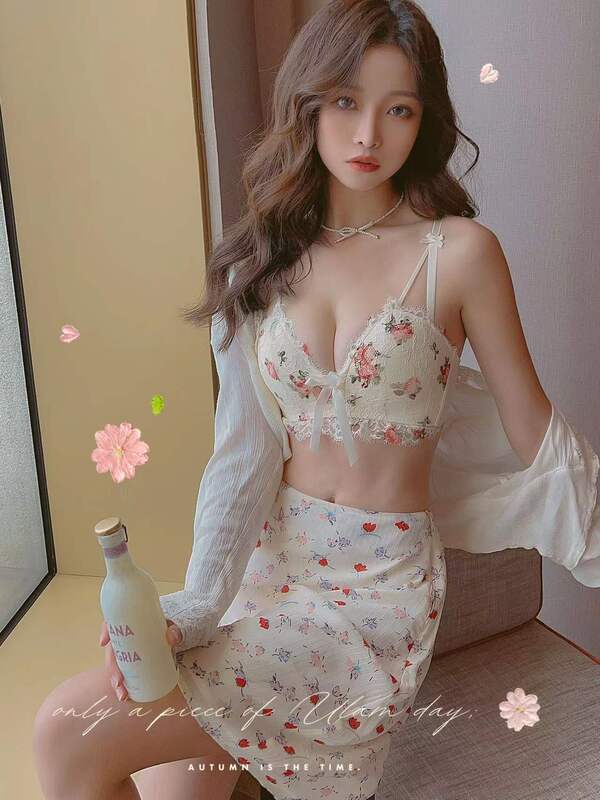 Floral Overture Eden Oil Painting Rose New Style Small Chest Gathering Underwear Anti-sagging Upper Collapsed Para Bra