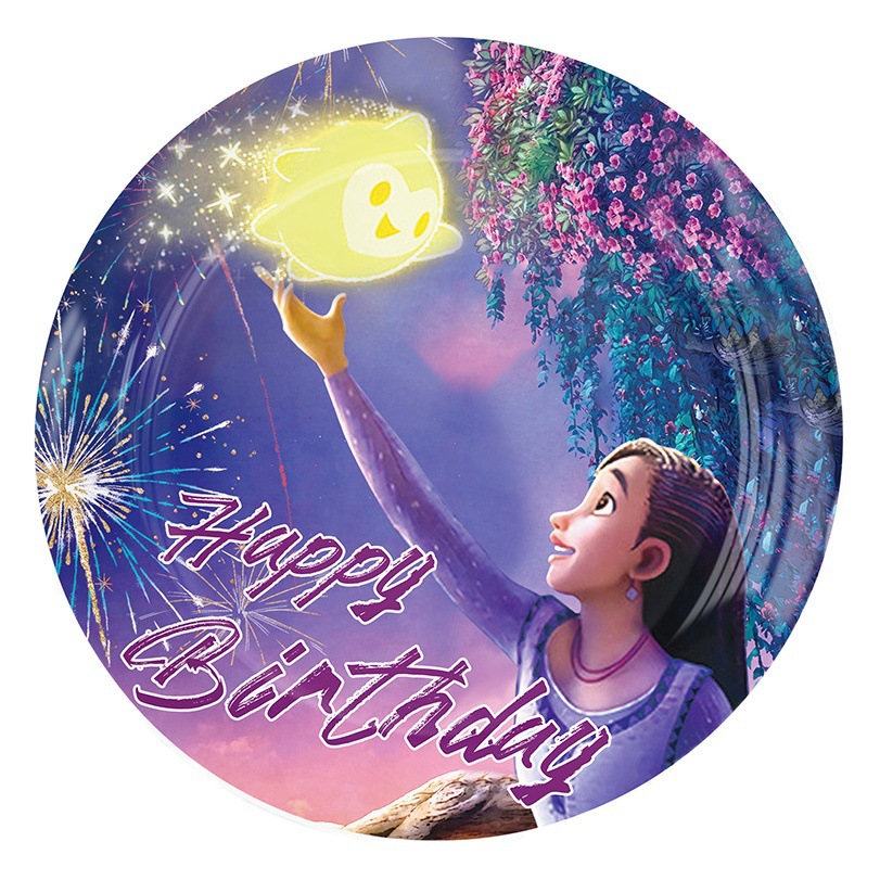 Estrella deseo cumpleaños tema Fiesta suministros vajilla decorativa Placa de papel taza tejido mantel cuchillo tenedor cuchara vajilla traje