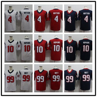 Rugby Texans#4Watson#99Watt#10 Hopkins Legendary Second Generation Jersey