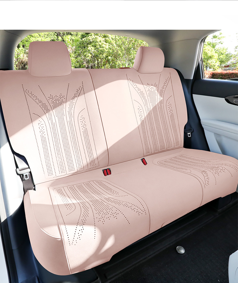 2025 New Geely Xingyue Special Seat Cushion, All-Season Universal Half-Covered Suede Breathable Perforated Saddle Seat Cover