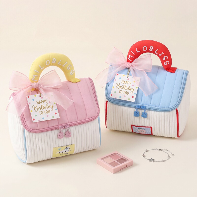 Small house-shaped large-capacity makeup bag, empty gift box, party favor box, one-year-old gift, portable makeup storage bag Small house-shaped large-capacity makeup bag, empty gift box, party favor box, one-year-old gift, portable makeup storage bag