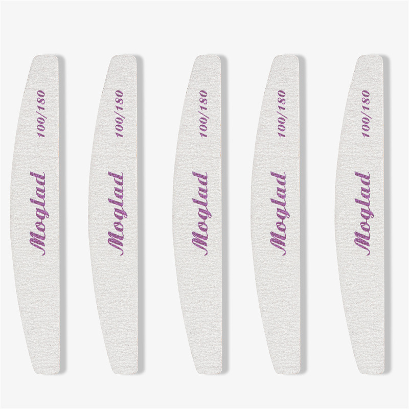 Especial transfronterizo para Moglad medio mes lima de uñas 100/180 Reparación de uñas de doble cara tira de frote esmerilado