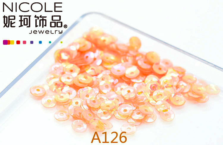Austria importó lentejuelas 4mm cóncavo bordado francés Glitter Ropa Accesorios 10g Pack
