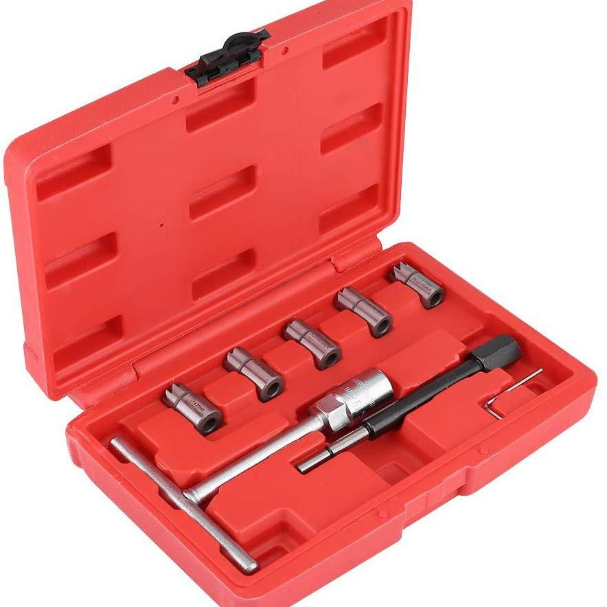 8件套柴油喷油嘴清洗工具座清除器柴油喷油嘴铰刀喷油嘴座修护组