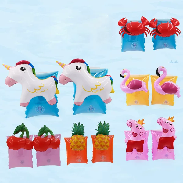 In stock supply swimming water sleeve Flamingo crab children unicorn arm ring pig floating ring
