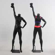 玻璃钢全身模特道具运动男黑色模特橱窗服装展示立体拍摄