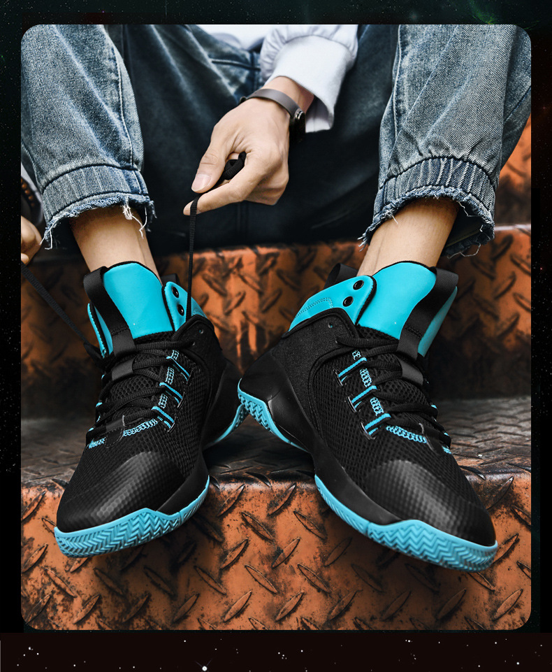 Baloncesto de gran tamaño para entrenamiento práctico de verano para hombres, zapatos de caña alta, resistentes al desgaste, que absorben los golpes,_voghion.com