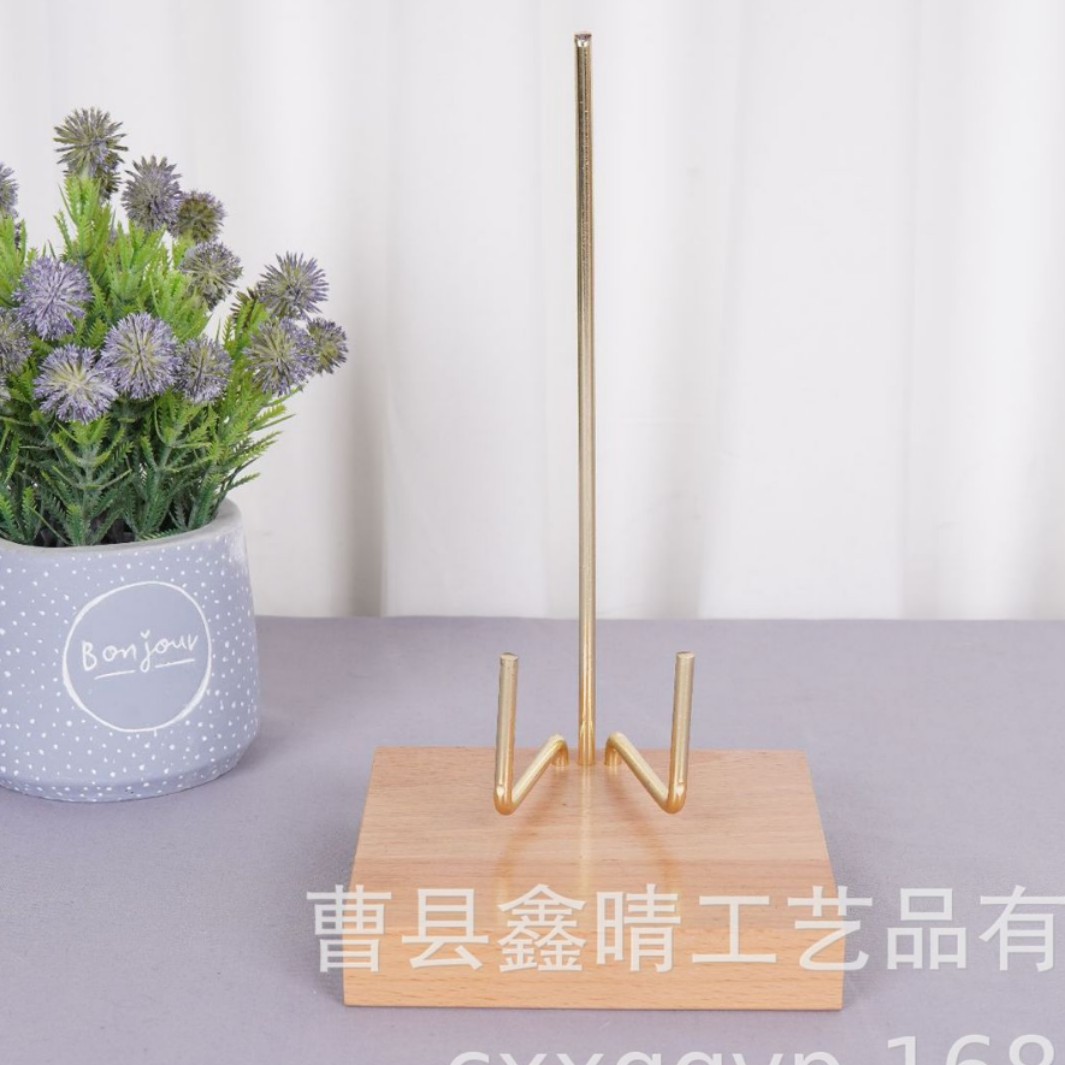 Estante de almacenamiento de vajilla combinado de hierro y madera simple creativo Estante de exhibición de pasteles de té de madera para el hogar Estante de exhibición de artesanías de madera