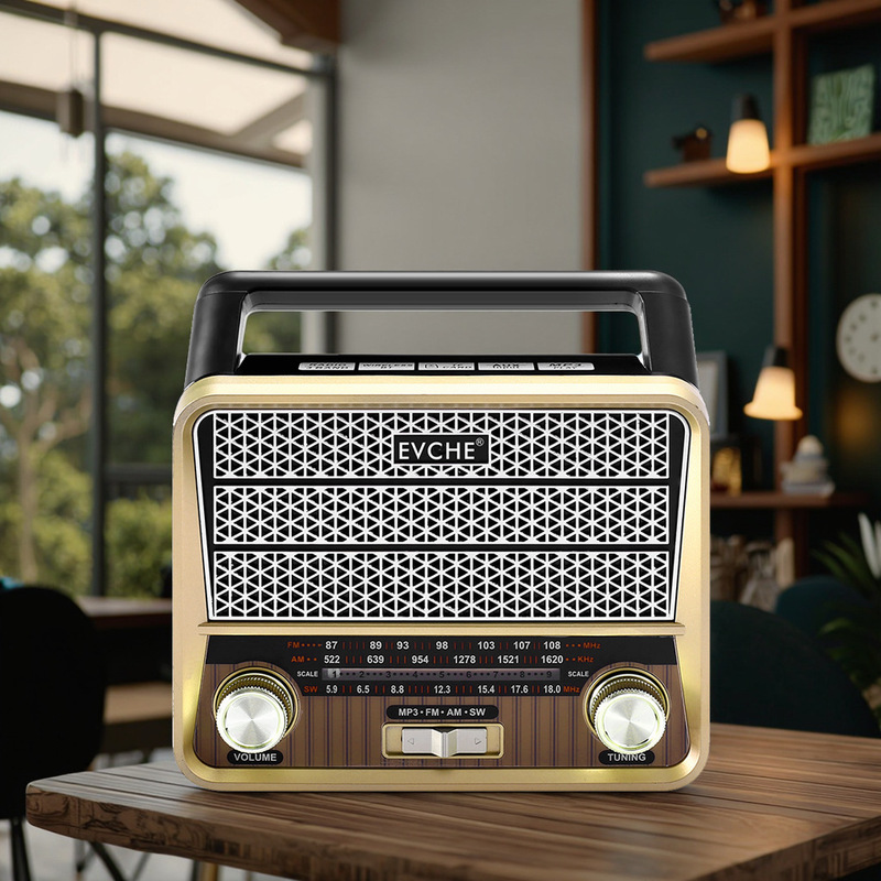 Cross-Border Full-Band Vintage Bluetooth Radio with Flashlight, Multifunctional, Portable, New Model, Factory-Charged, Fm Cross-Border Full-Band Vintage Bluetooth Radio with Flashlight, Multifunctional, Portable, New Model, Factory-Charged, Fm